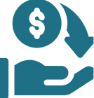 Financial savings illustration with dollar sign